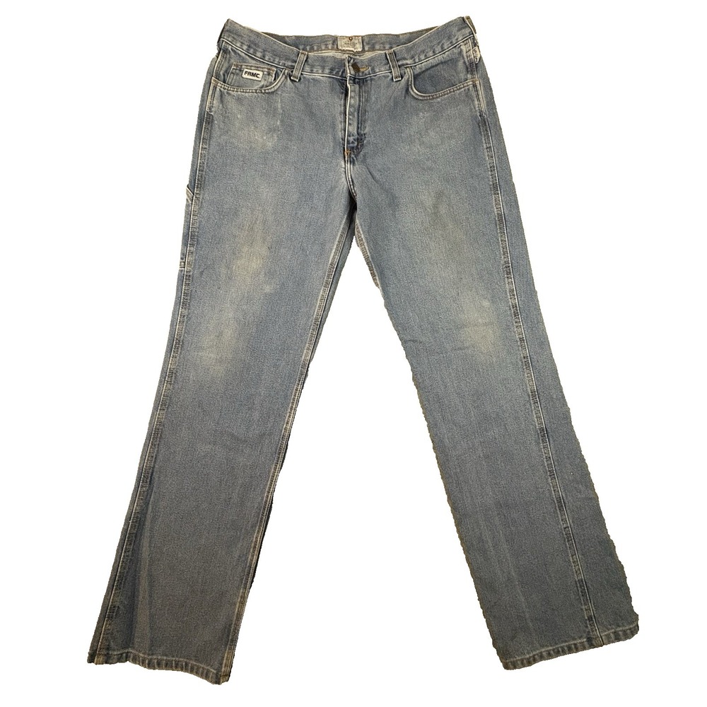 FRMC Tyndale Men's 37x34 Blue FR Workwear Carpenter Jeans Made in USA SEE DESCRI